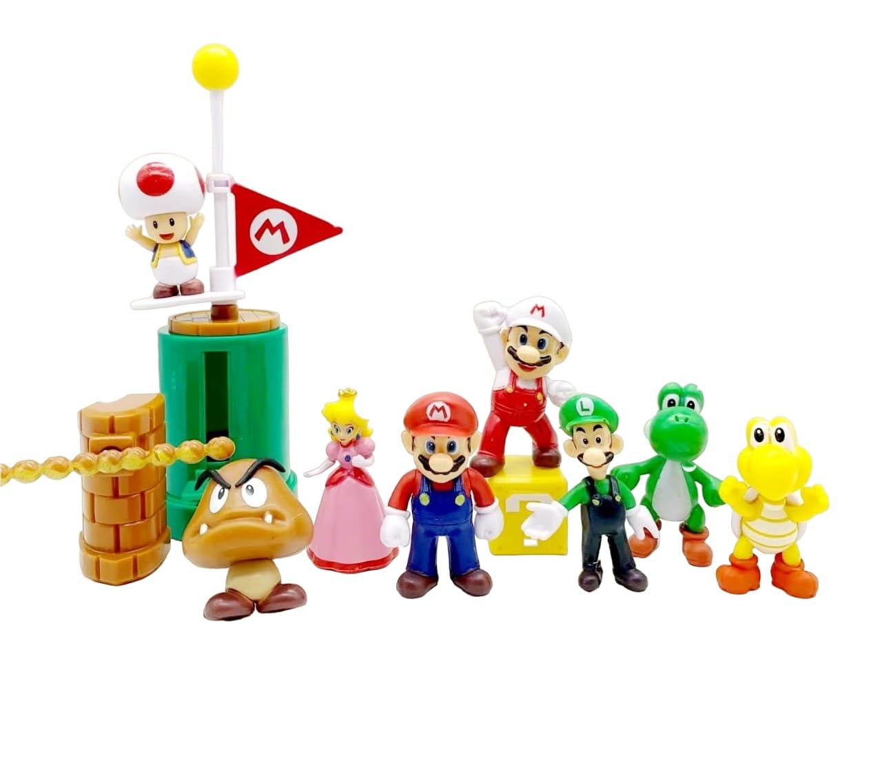 Super Mario Set of 8 Collectables