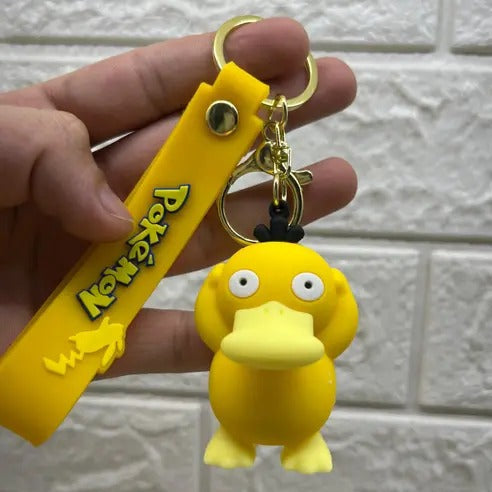 3D Silicon Keychain with Bag Charm and Strap (Choose From Drop Down Menu)