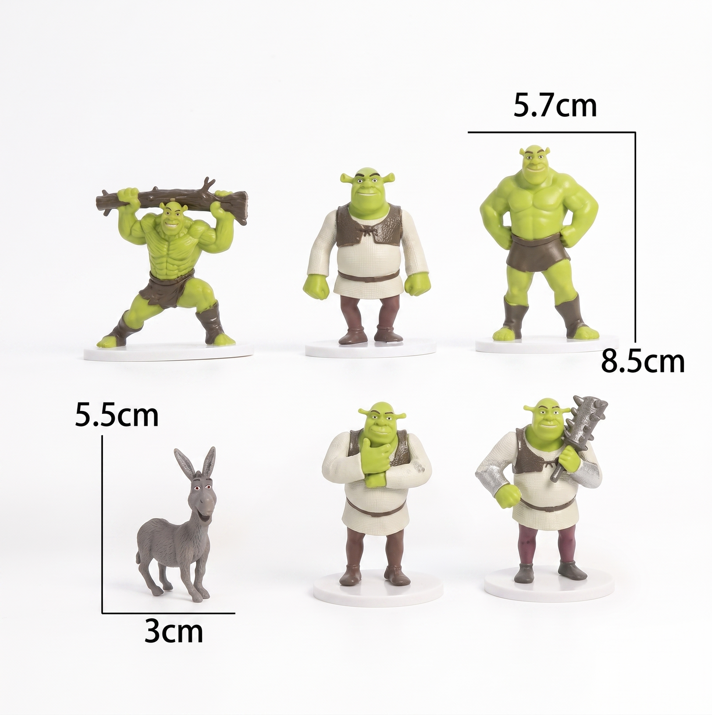 Shrek & Donkey Mini Figure Set (6 Pieces)