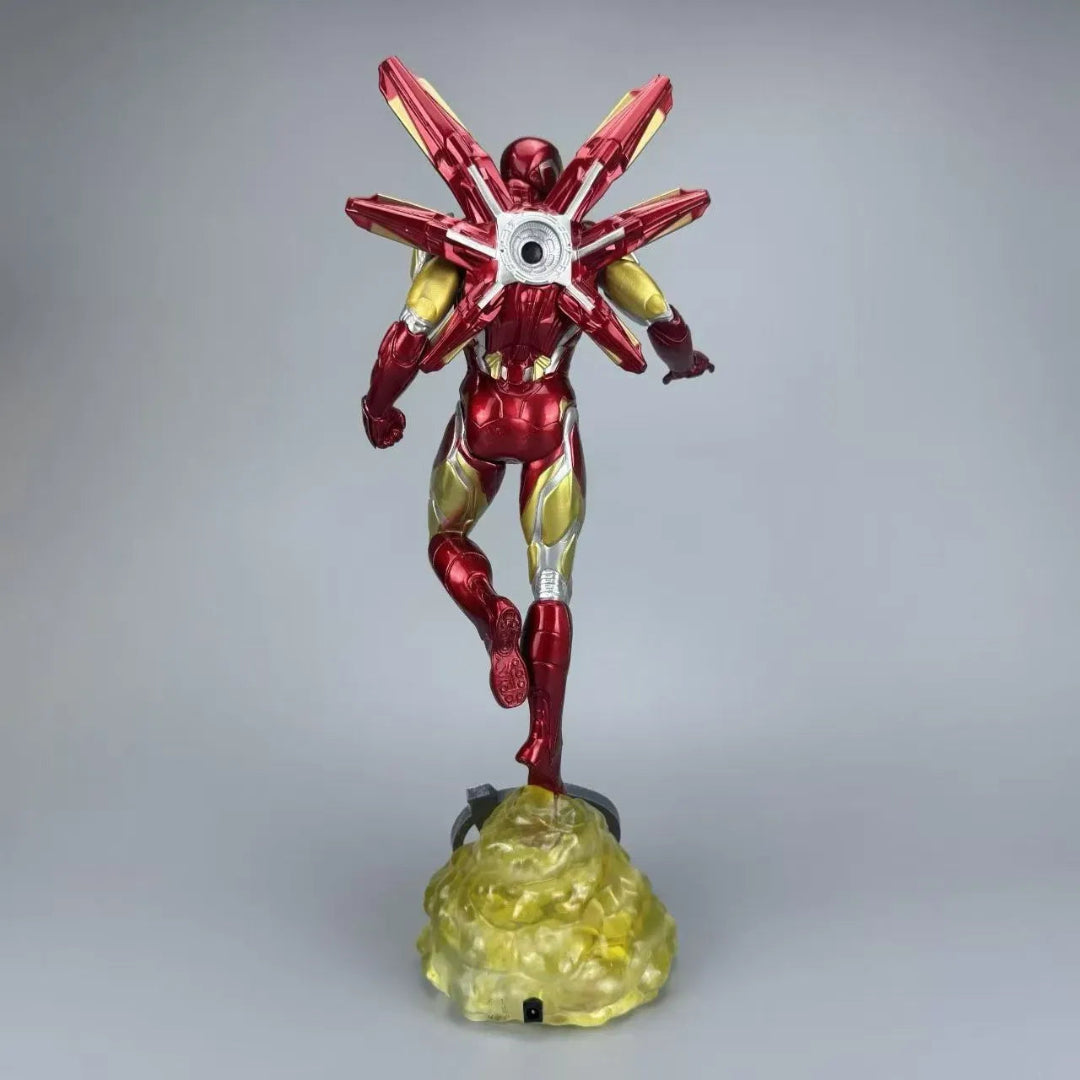 Iron Man Action Figure with 2 Interchangeable Faces, Display Base