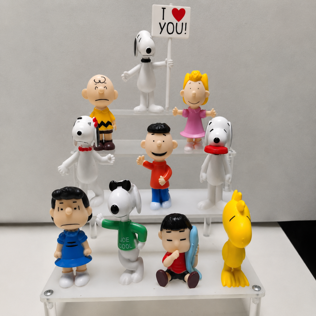 Snoopy & Peanuts Character Collectible Figure Set – 10-Piece Display Figurines
