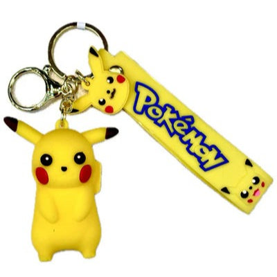 Silicon Keychain with Bag Charm and Strap