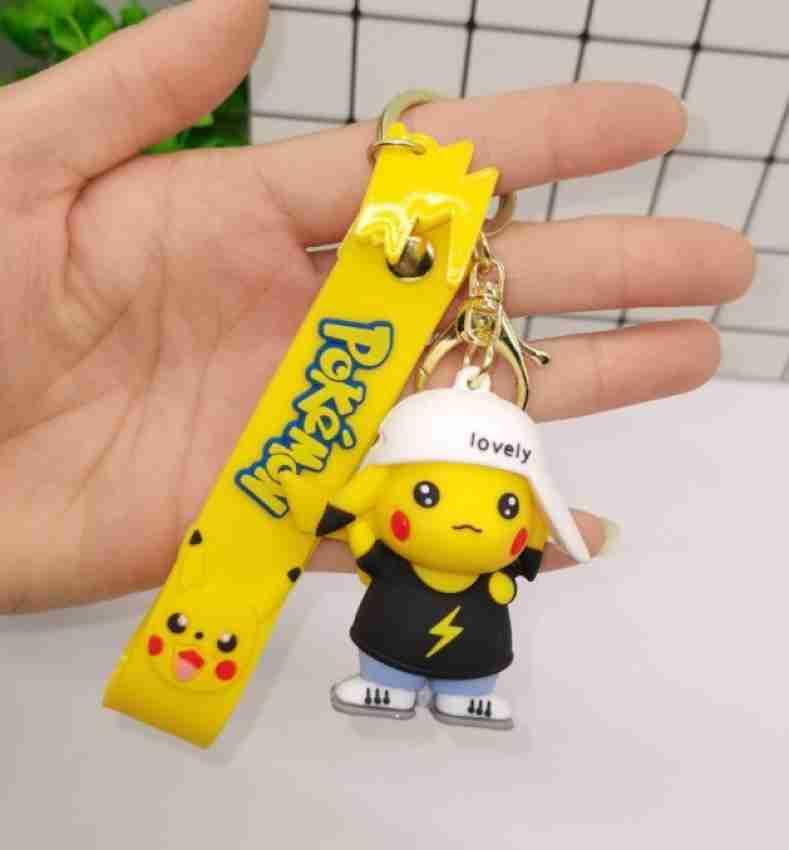 Pokemon Pikachu 3D Silicon Keychains With Bagcharm and Strap (Select From Drop Down Menu)