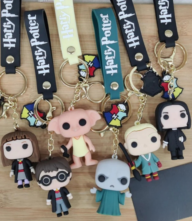 Harry Potter 3D Silicon Chibi Keychain With Bagcharm and Strap (Select From Drop Down Menu)