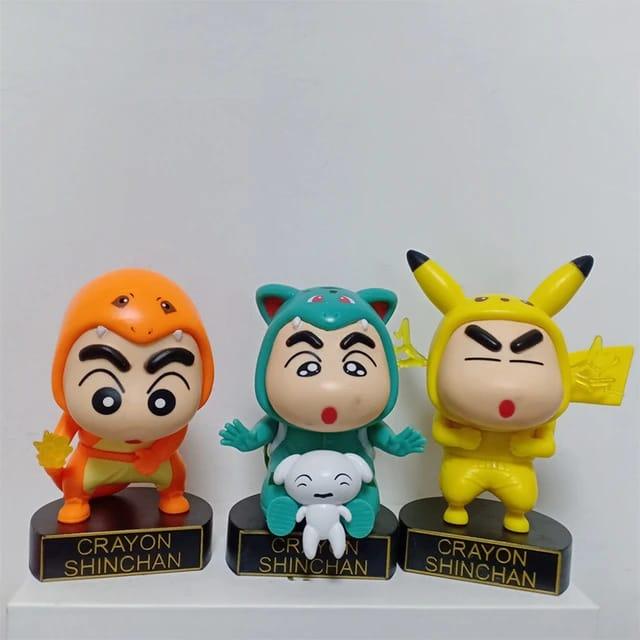Shinchan Figure Set of 5 - Pokemon's Version