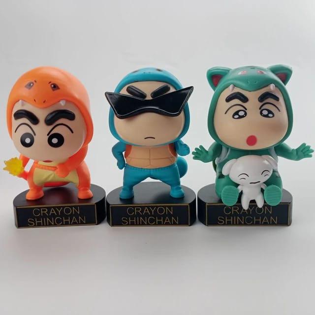Shinchan Figure Set of 5 - Pokemon's Version