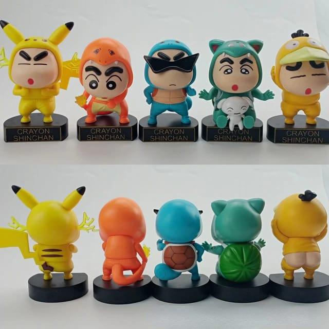 Shinchan Figure Set of 5 - Pokemon's Version