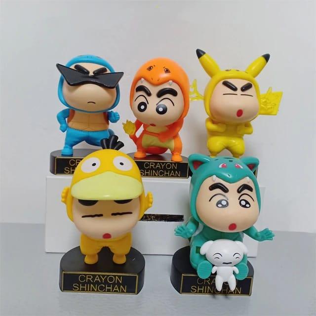 Shinchan Figure Set of 5 - Pokemon's Version