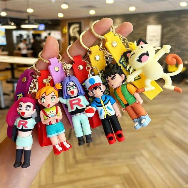 Pokemon 3D Silicon Keychains With Bagcharm and Strap
