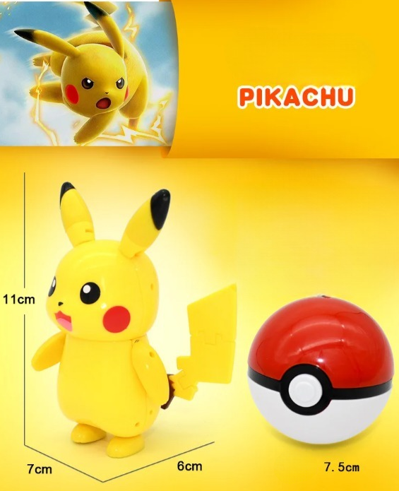 Pokemon Pikachu Cool Transform With Pokeball Collectable Figure  (No Refund and Replacement allowed as its Seal Packed)