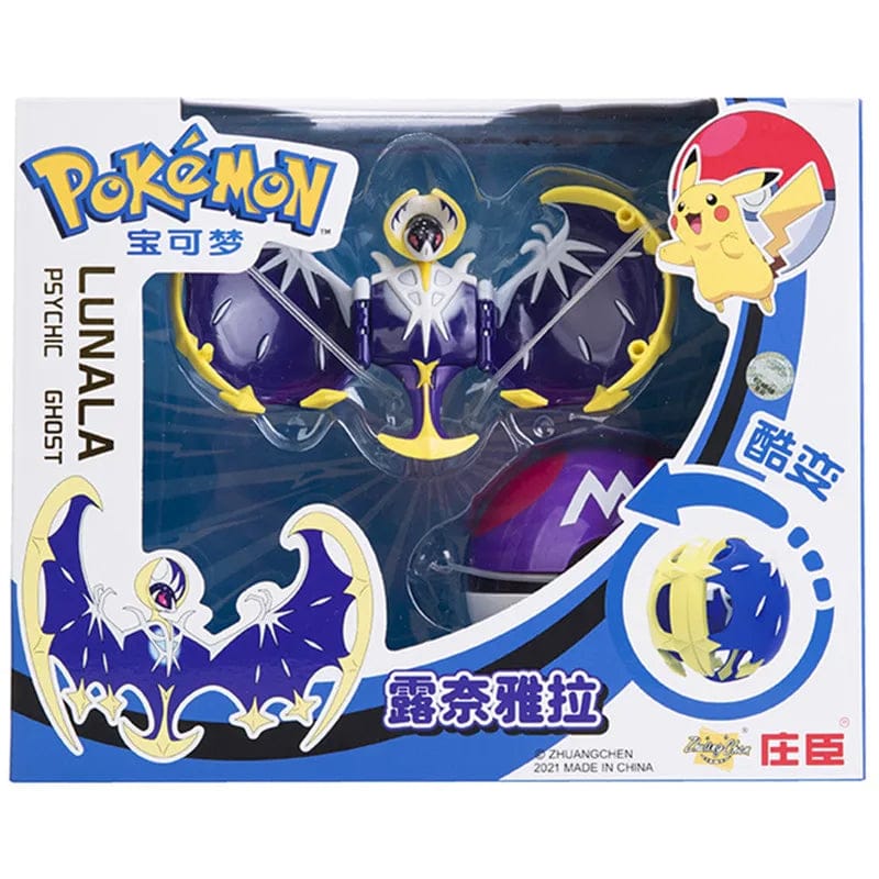 Pokemon Lunala Cool Transform With Pokeball Collectable Figure Pokemon Pikachu Cool Transform With Pokeball Collectable Figure (No Refund and Replacement allowed as its Seal Packed)