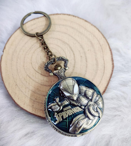 Marvel Avengers Spiderman Pocket Watch Keychain