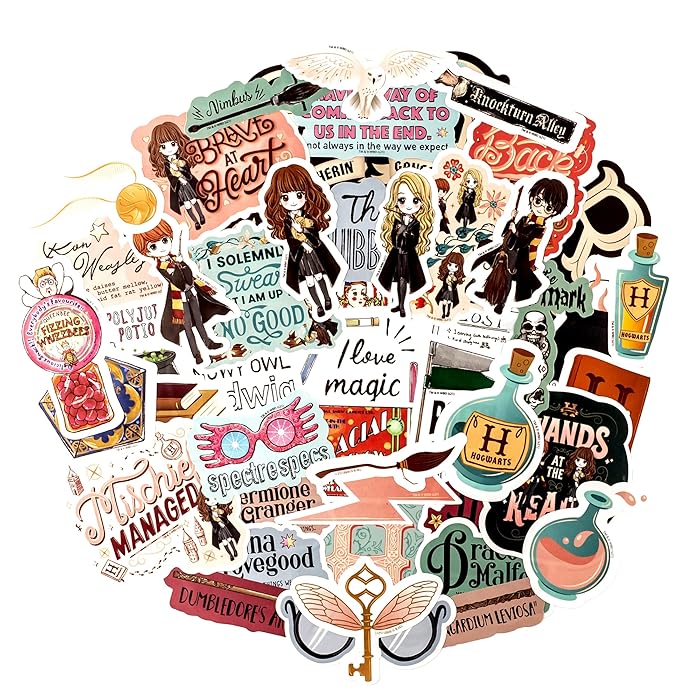 Harry Potter Hogwarts Diary Stickers - Pack Of 50 Stickers