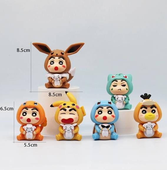 Cute Shinchan Cosplay Pokemon figures - Pokemon Version ( Choose From the Drop Down Menu)