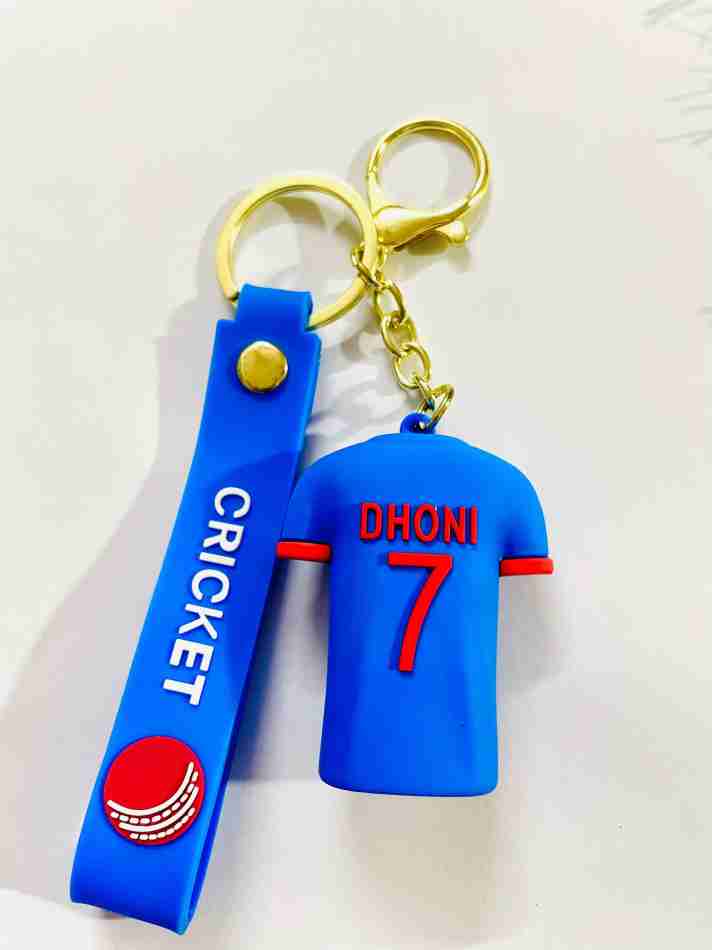 Cricketer's Jersey 3D Silicon Keychains with Bagcharm and Strap (Select From Drop Down Menu)