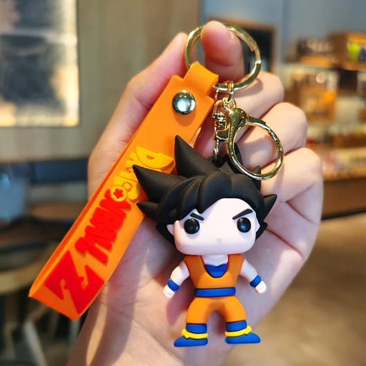 Dragon Ball Z Goku 3D Silicon Keychain With Bagcharm and Strap