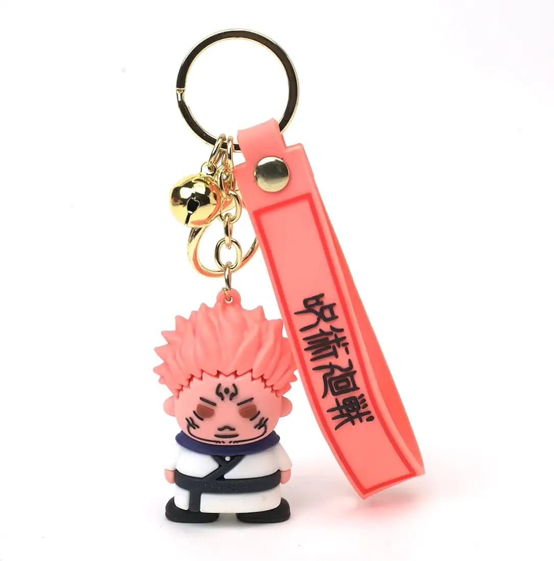 Jujutsu Kaisen Sukuna 3D Silicon Keychain With Bagcharm and Strap