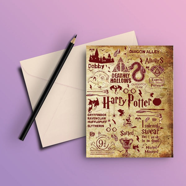 Harry Potter Greeting Infographic Card
