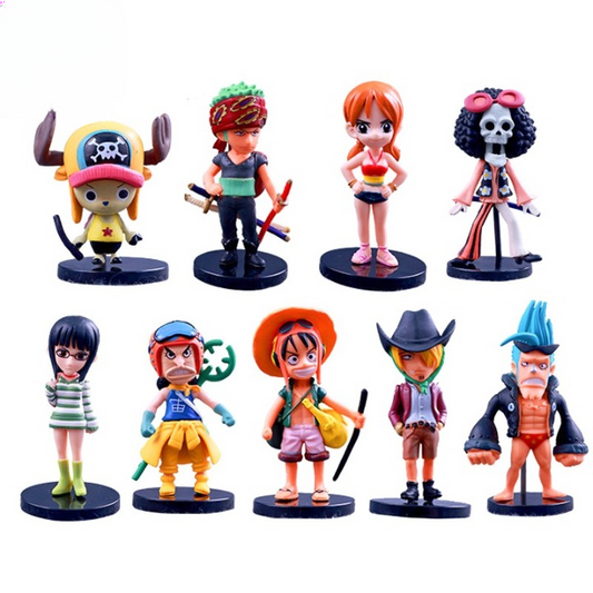One Piece Pirates Figure Set of 9 - (8-10 cm)