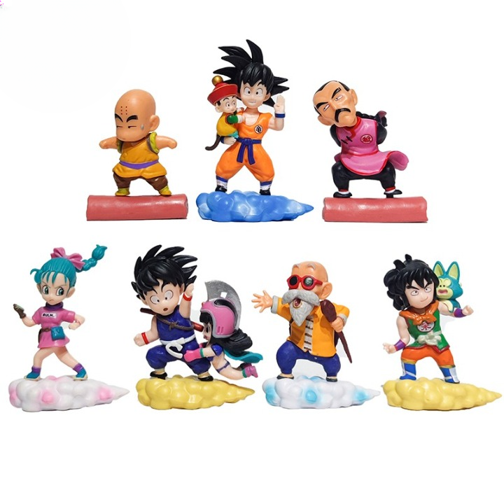 Dragon Ball Z Set of 7 Miniature Figures - (8-11 cm)