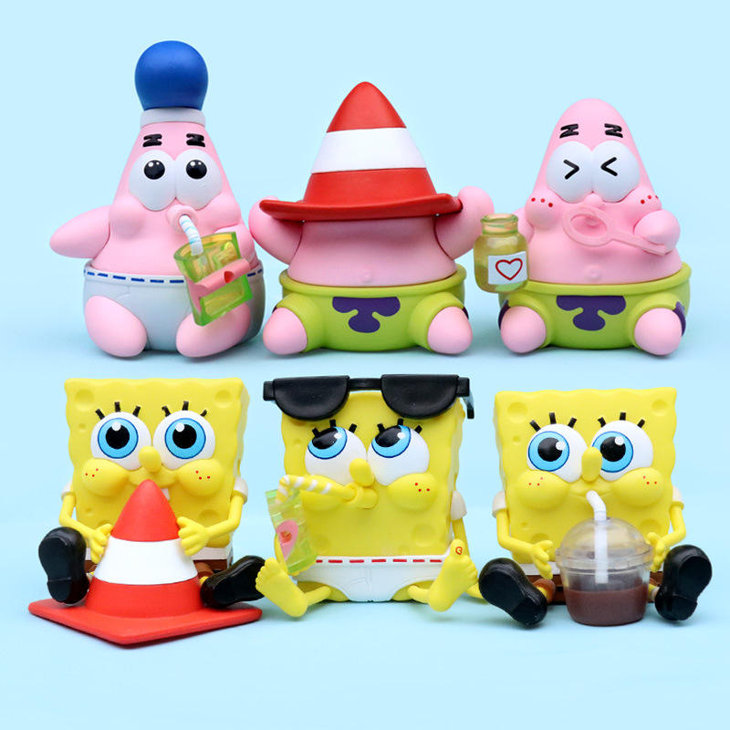 Spongebob and Patrick Collectable Figure Set of 6