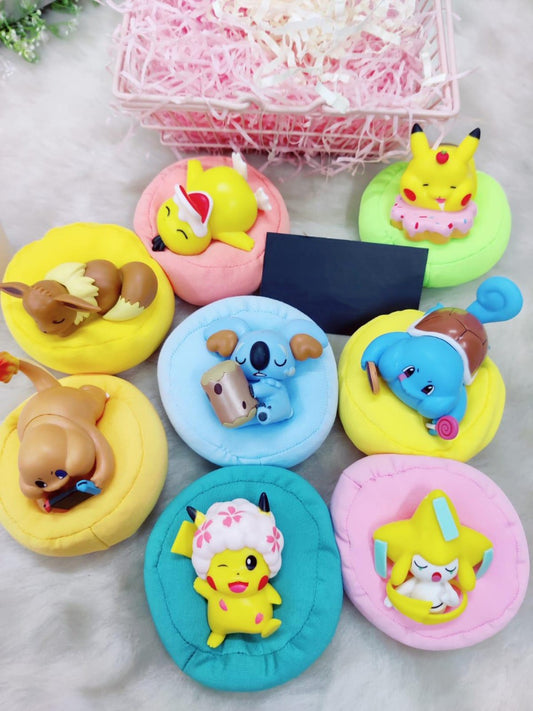 Sleeping Bean Bag Set of 8 Figure