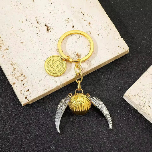 Harry Potter Winged Golden Snitch Keychain