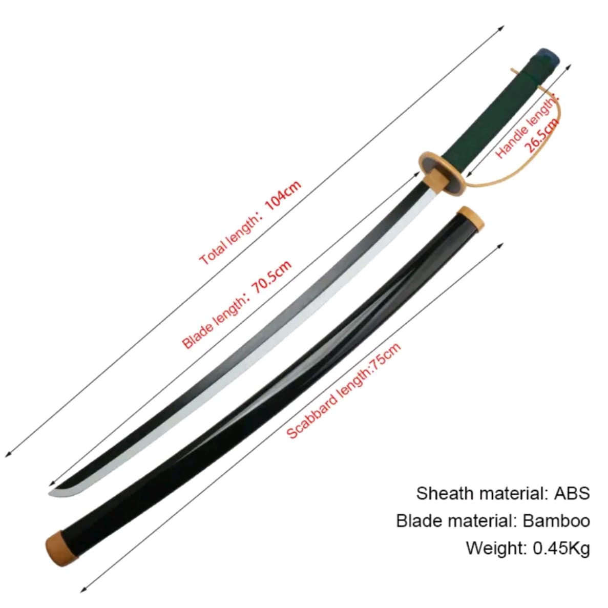 Shanks Katana Sword - Wooden (No COD Allowed On This Product) - Prepaid Orders Only