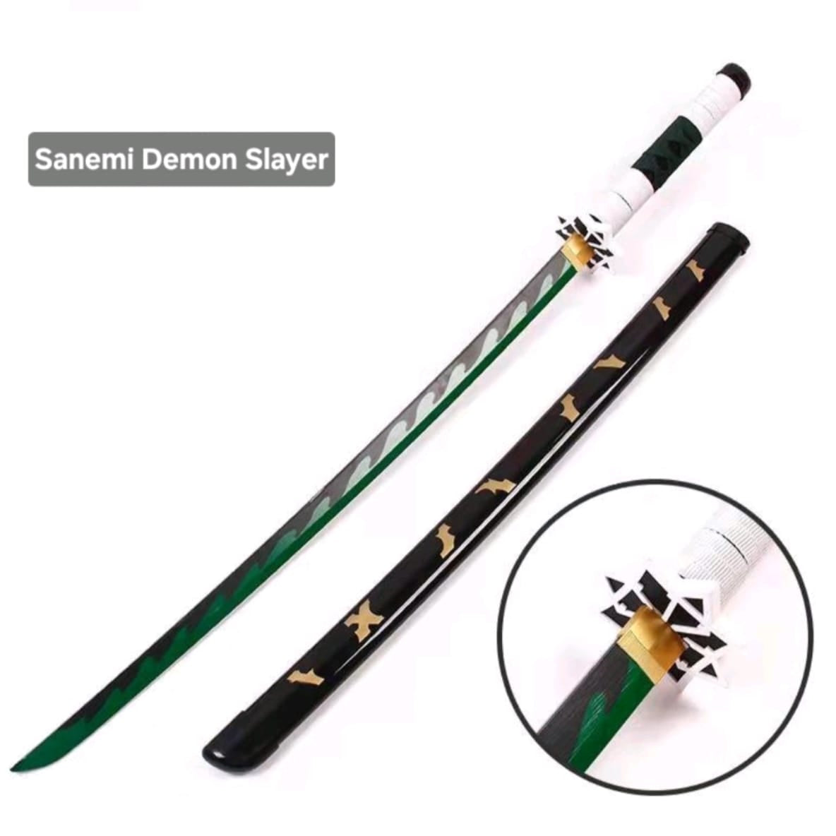 Demon Slayer Sanemi Katana Sword - Wooden (No COD Allowed On This Product) - Prepaid Orders Only