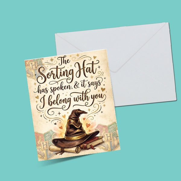Harry Potter Sorting Hat Greeting Card
