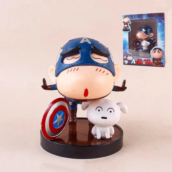 Shinchan Figure - Captain America Cosplay Version