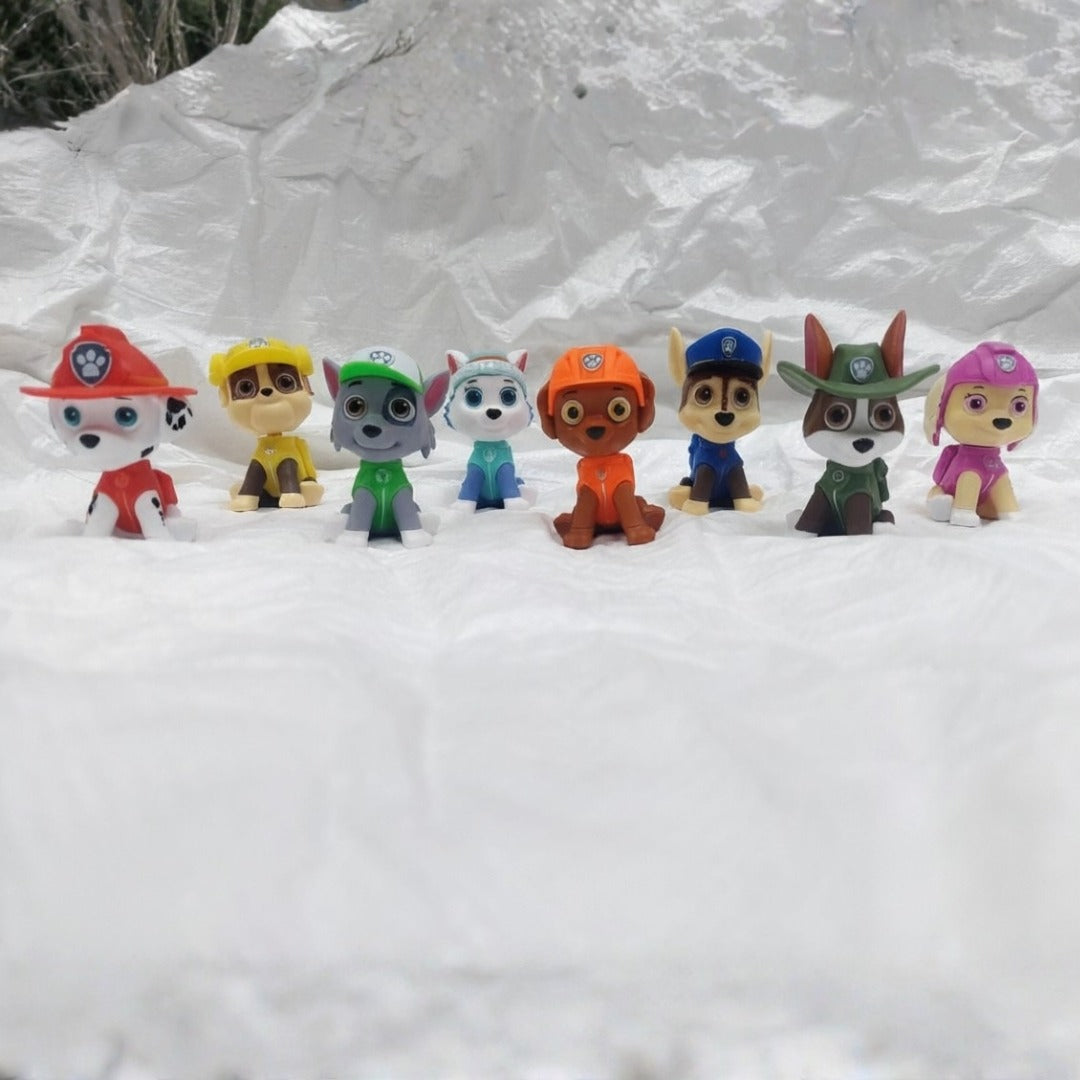 Paw Patrol Dog Figures (Set of 8)