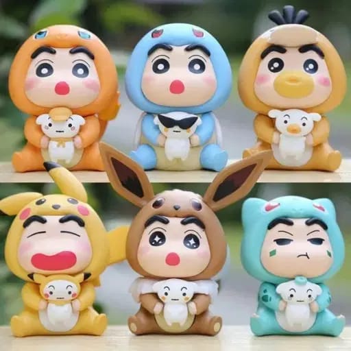 Cute Shinchan Cosplay Pokemon figures - Pokemon Version ( Choose From the Drop Down Menu)