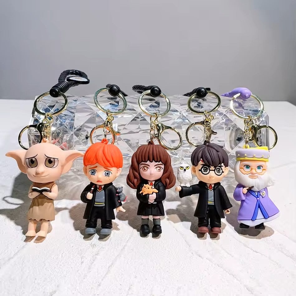 Harry Potter 3D Silicon Keychain With Bagcharm and Strap (Select From Drop Down Menu)