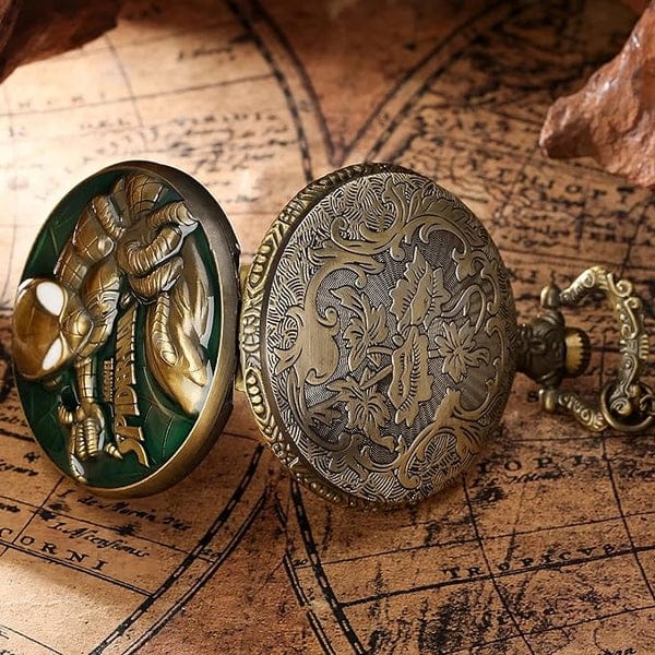 Marvel Avengers Spiderman Pocket Watch Keychain