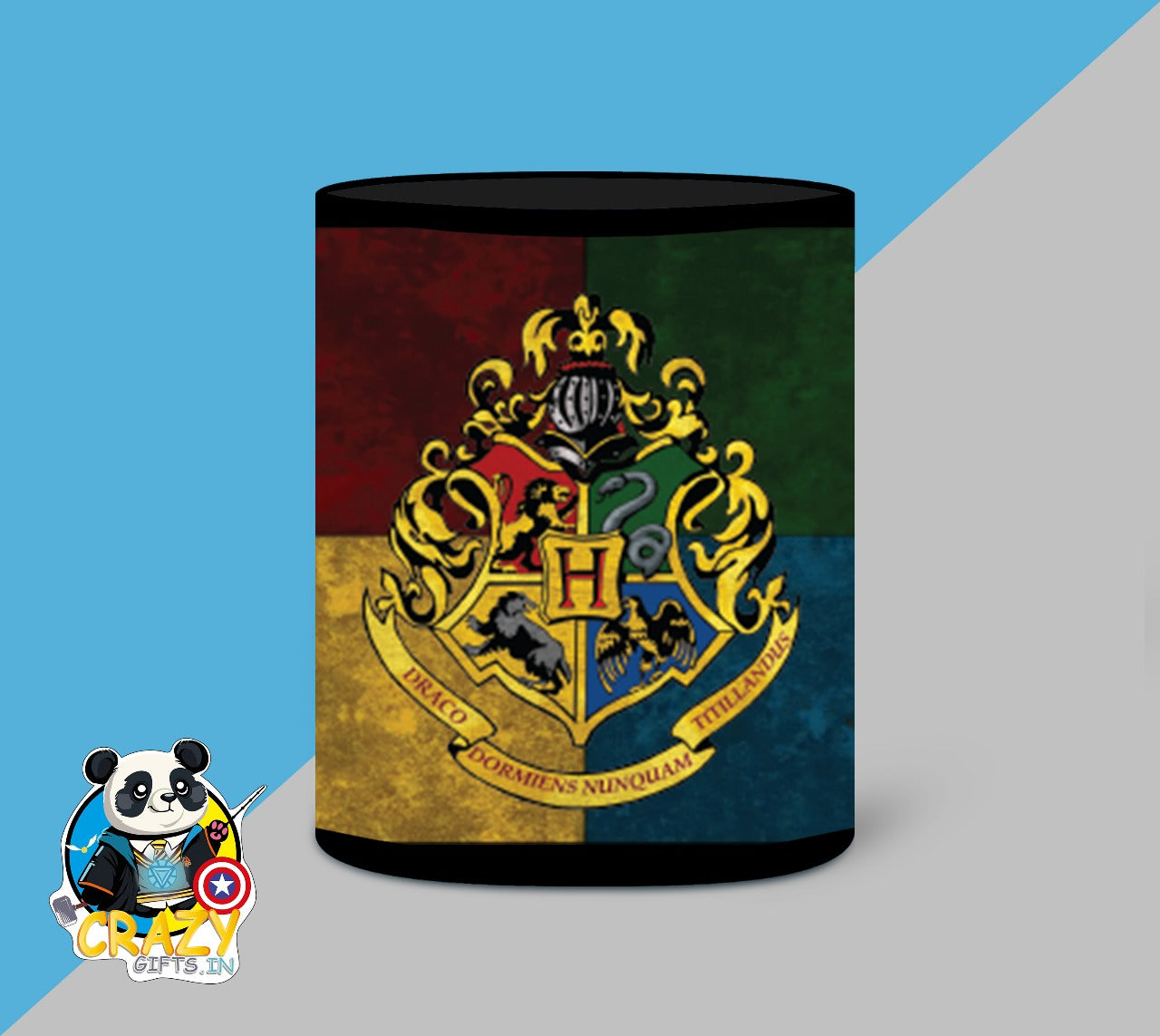 Harry Potter House Crest 3D Ceramic Black Mug