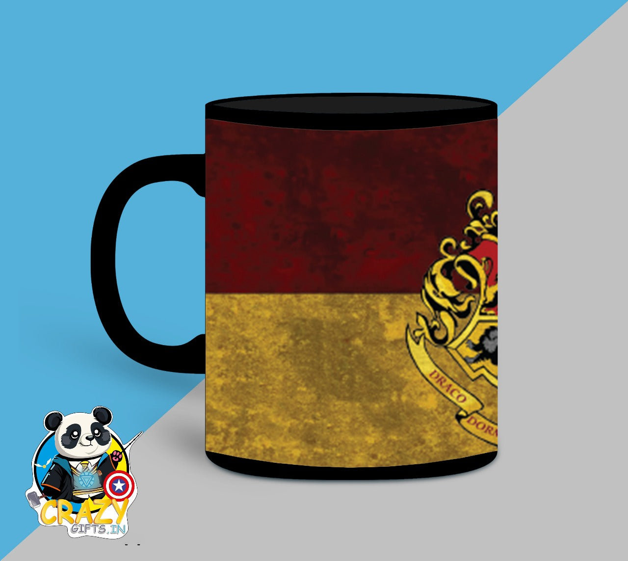 Harry Potter House Crest 3D Ceramic Black Mug