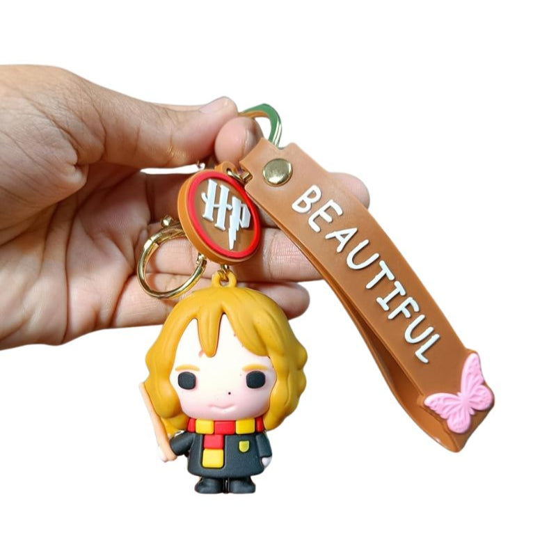 Hermoine Granger 3D Silicon Keychain with Bag charm and Strap