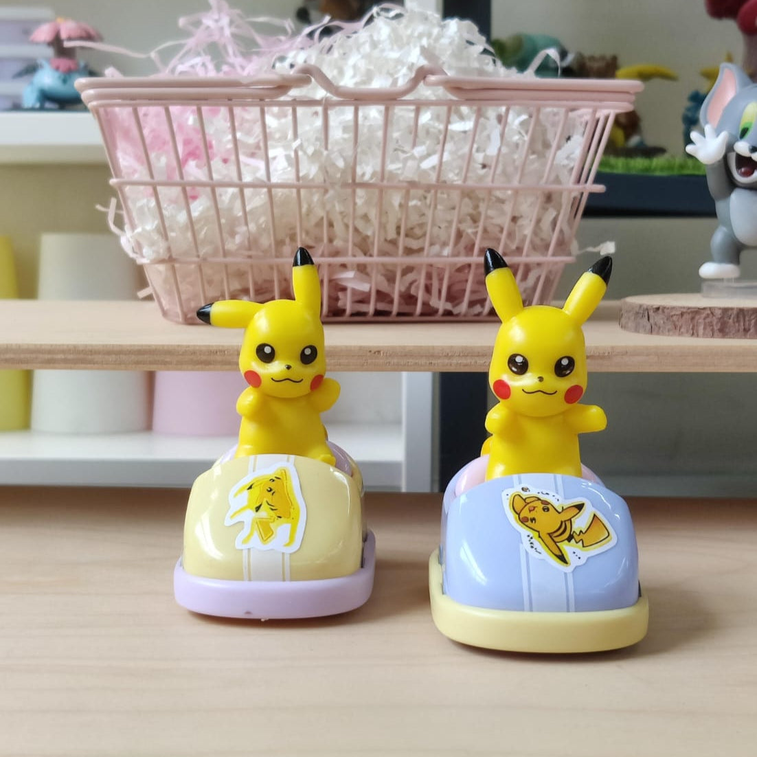 Pokemon Pikachu  Dashing Car ( Pullback) Set of 2 Figure . Random colors Will Be Provided Cleareance Sale