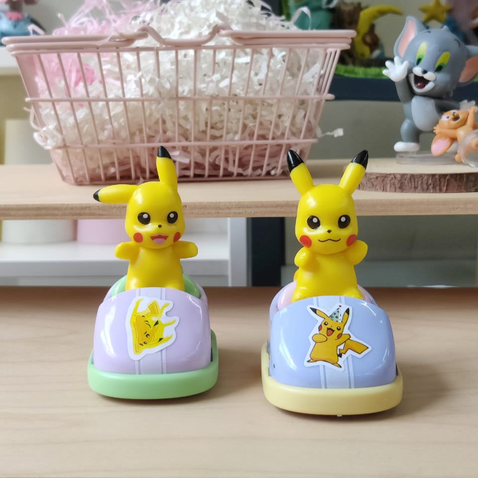 Pokemon Pikachu Dashing Car ( Pullback) Set of 2 Figure . Random colors Will Be Provided Cleareance Sale