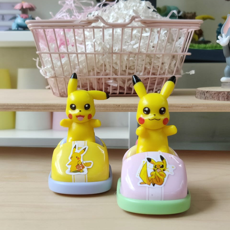 Pokemon Pikachu  Dashing Car ( Pullback) Set of 2 Figure . Random colors Will Be Provided Cleareance Sale