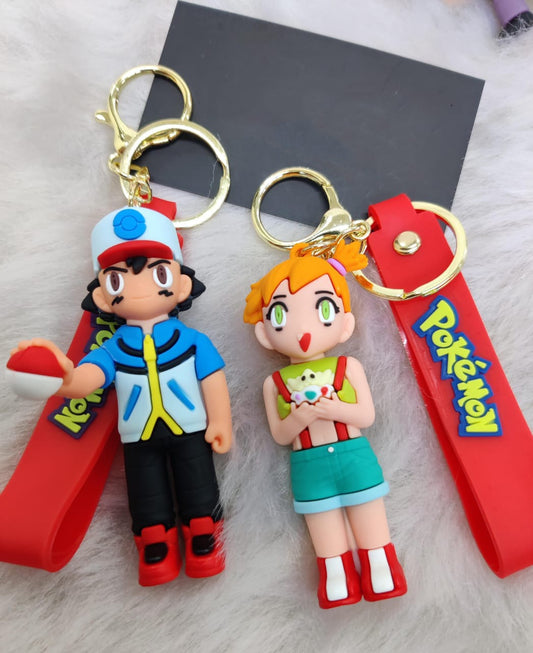 3D Silicon Keychains With Bagcharm and Strap (Set of 2)