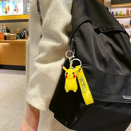 3D Silicon Keychain with Bag Charm and Strap (Choose From Drop Down Menu)