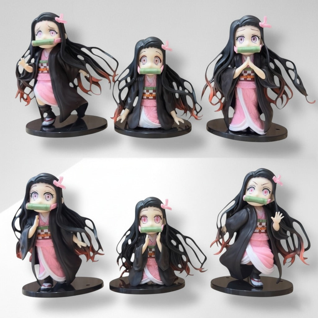 Demon Slayer Nezuko Figure Set of 6 - 10 cm