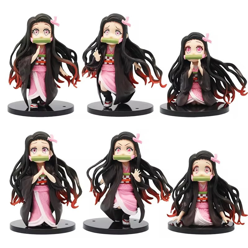 Demon Slayer Nezuko Figure Set of 6 - 10 cm