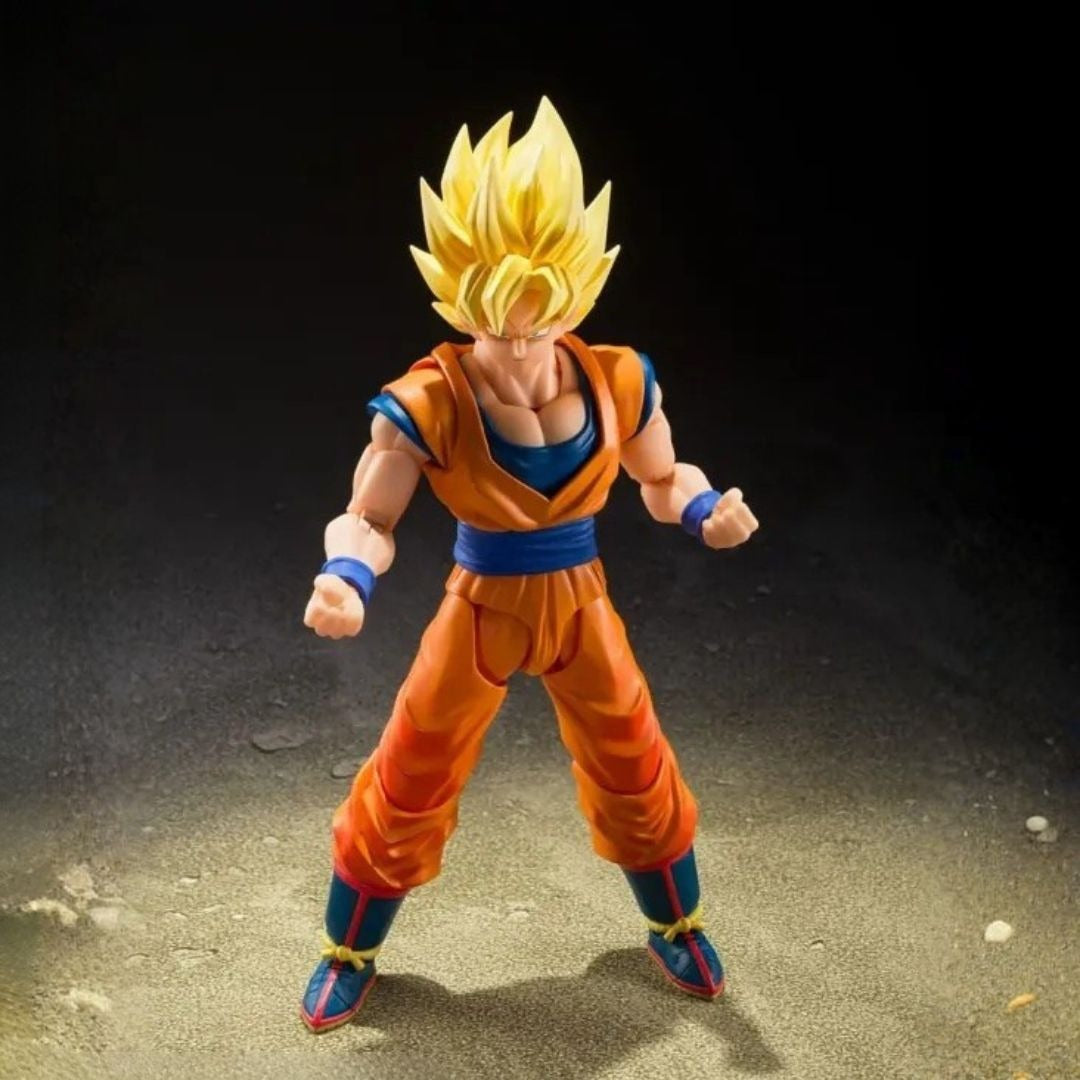 Dragon Ball Z Super Saiyan Son Goku Figure With Interchangeable Heads and Hands - 5.7 Inches