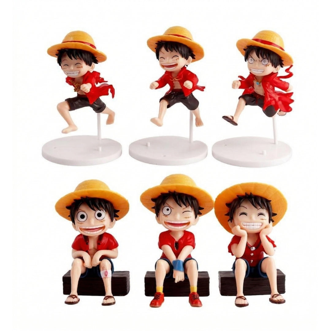 One Piece Monkey D' Luffy Figure Set of 6
