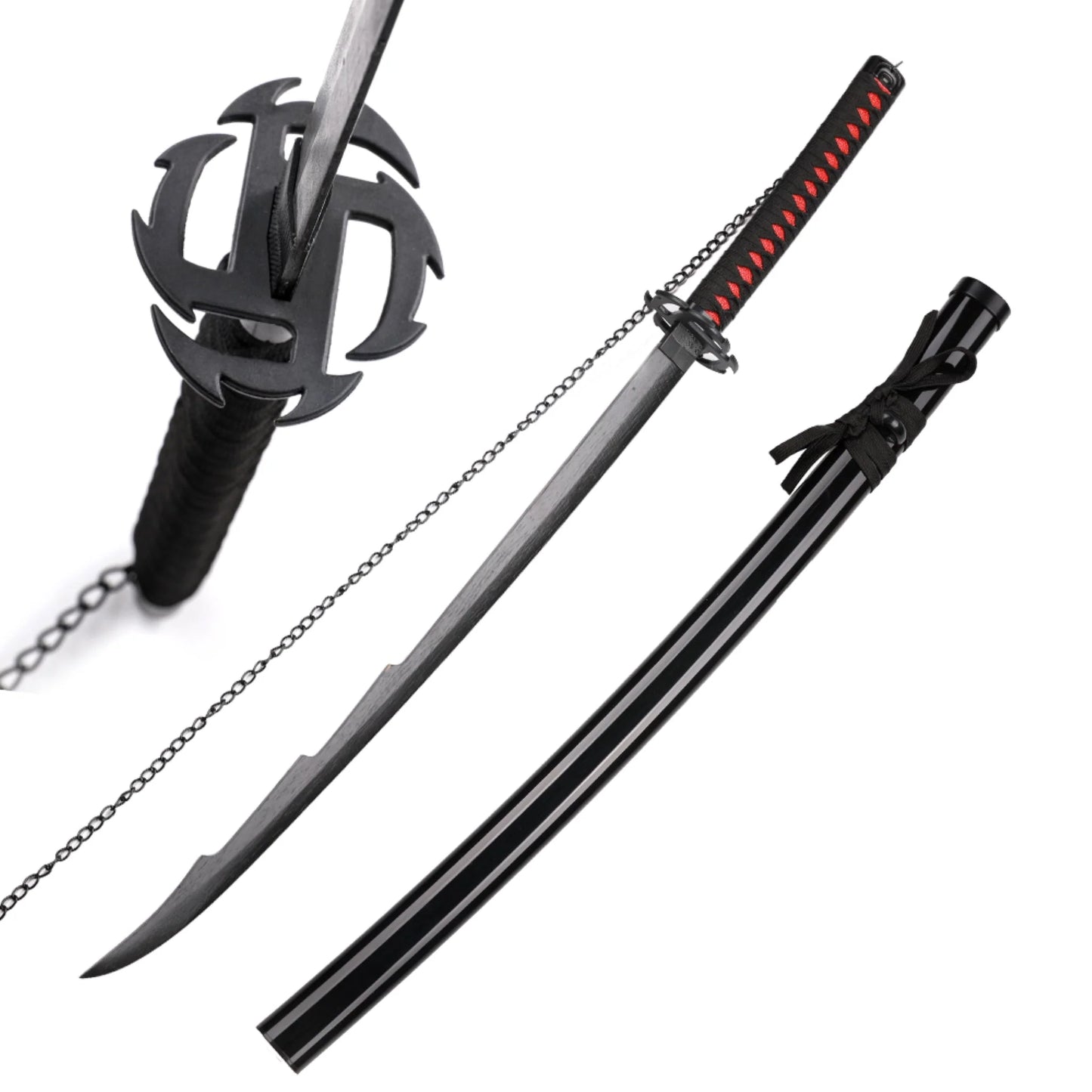 Bleach Kurosaki Ichigo Tensa Zangetsu Katana Sword - Wooden (No COD Allowed On This Product) - Prepaid Orders Only