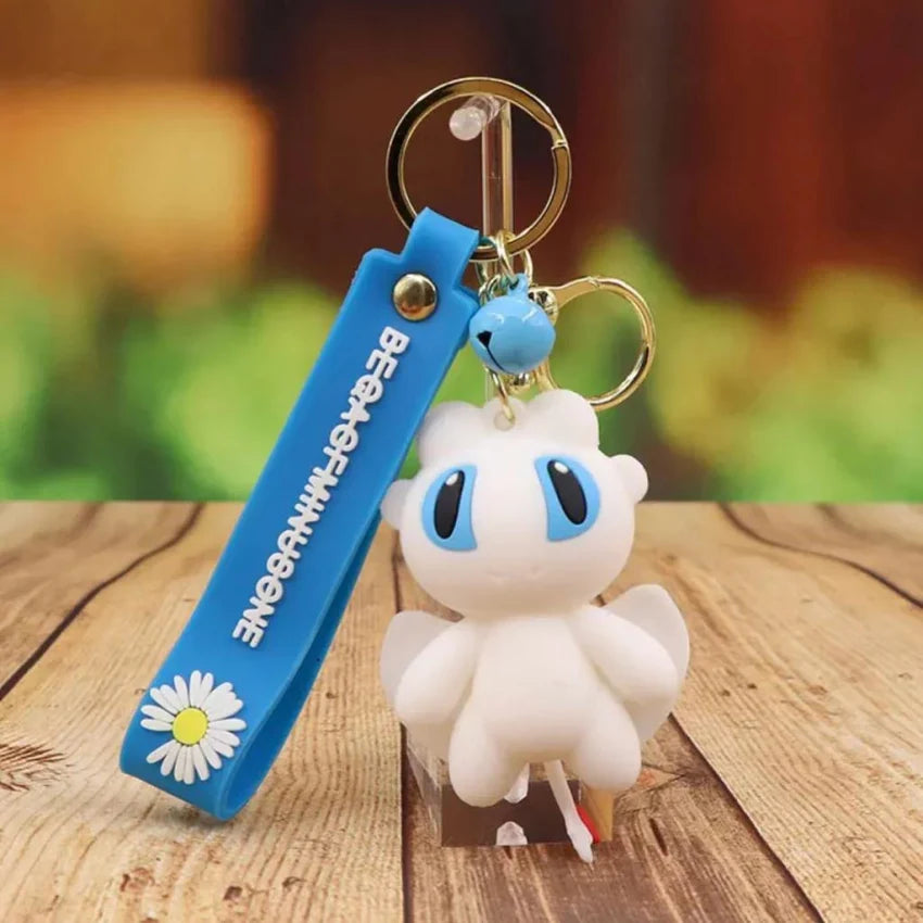 Dragon Silicon Keychain with Bagcharm and Strap (Select From Drop Down Menu)
