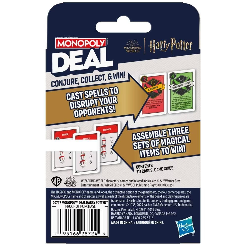 Hasbro Official Monopoly Deal Harry Potter Card Game